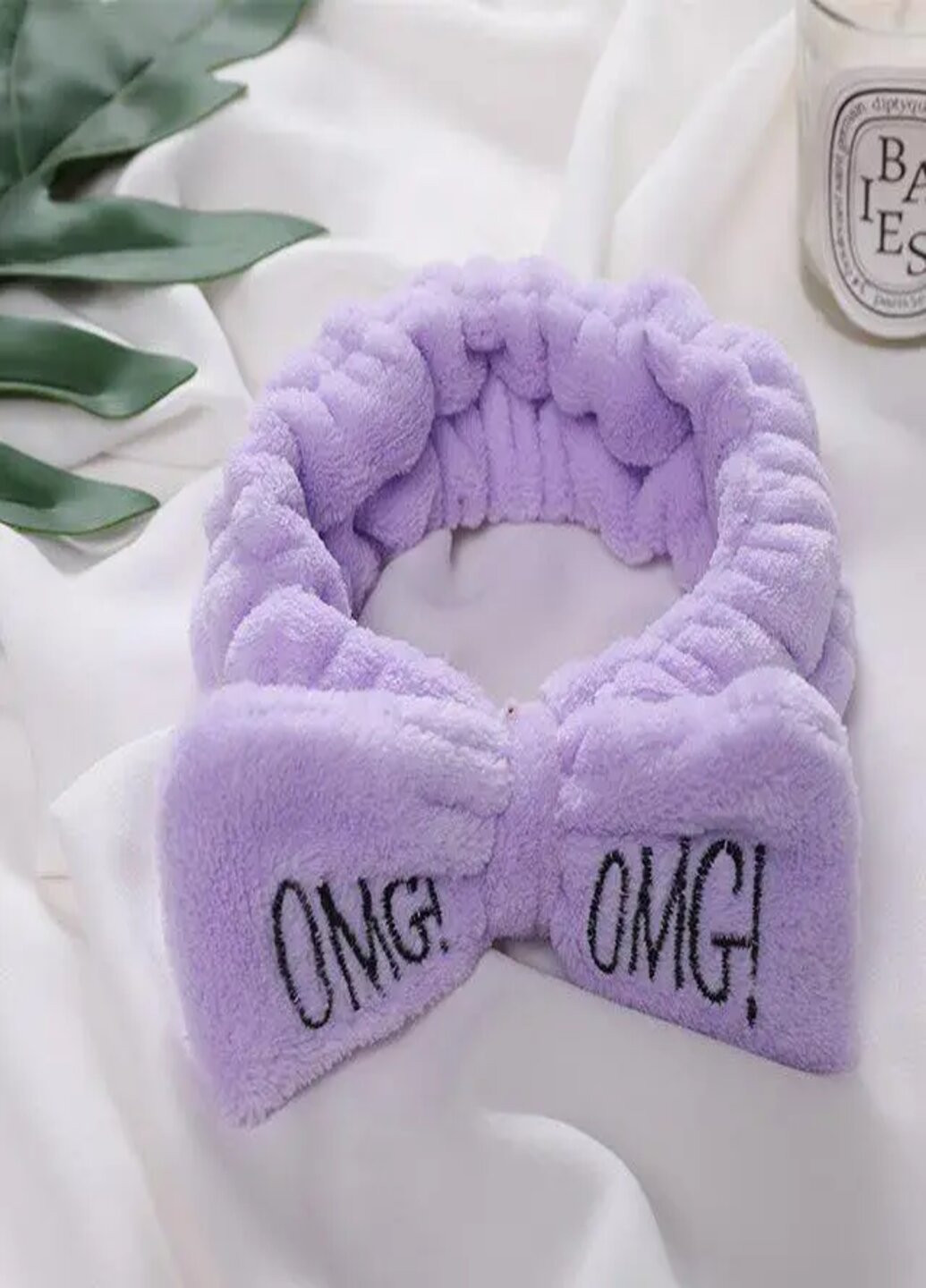 Косметическая повязка на голову фиолетового цвета OMG (259445034)