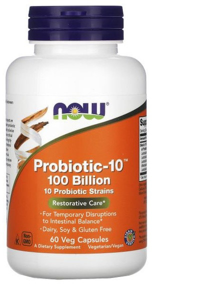 Probiotic-10 100 billion 60 Veg Caps Now Foods (256719217)