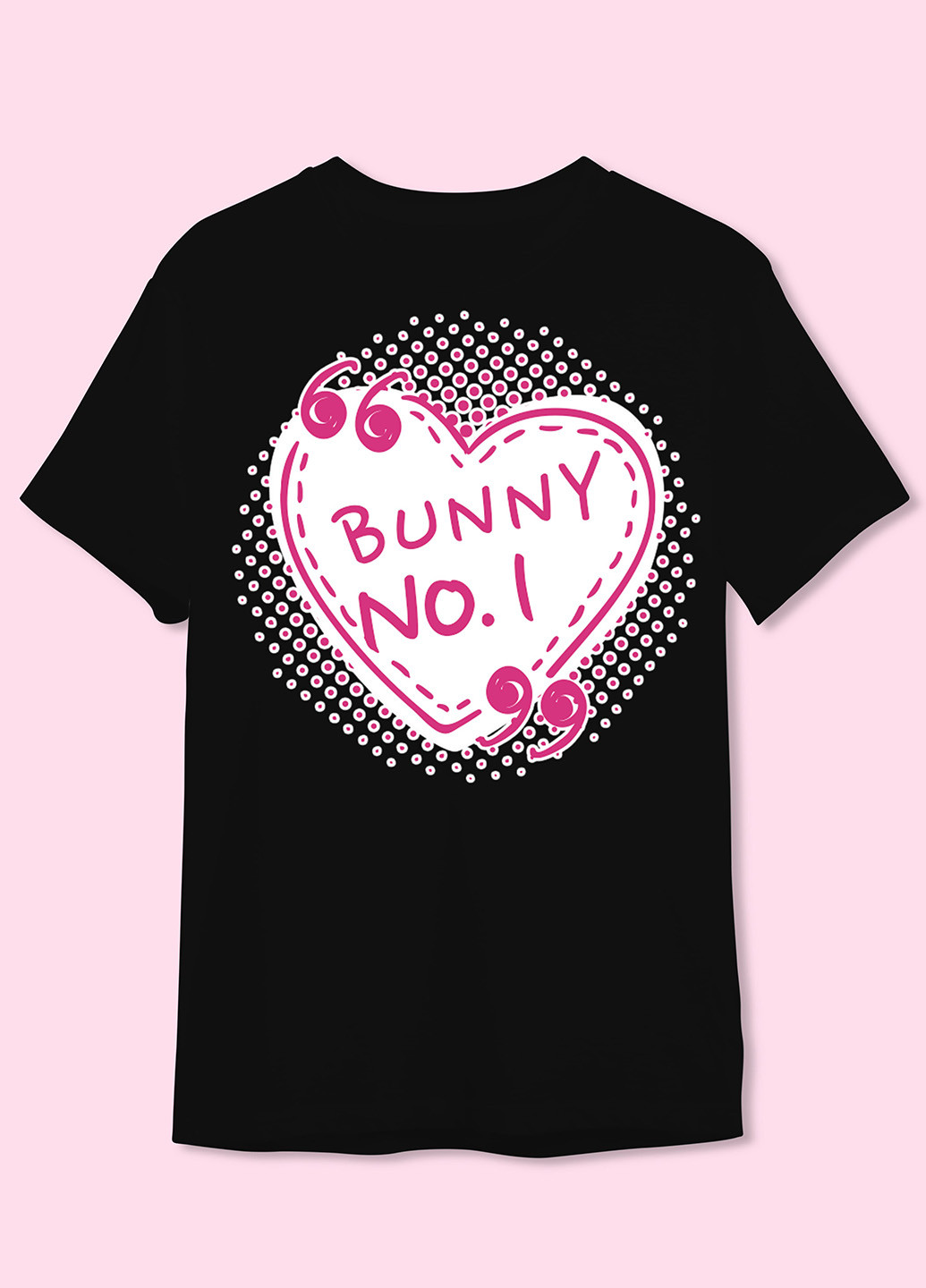 Черная футболка черная «bunny №1» Lady Bunny