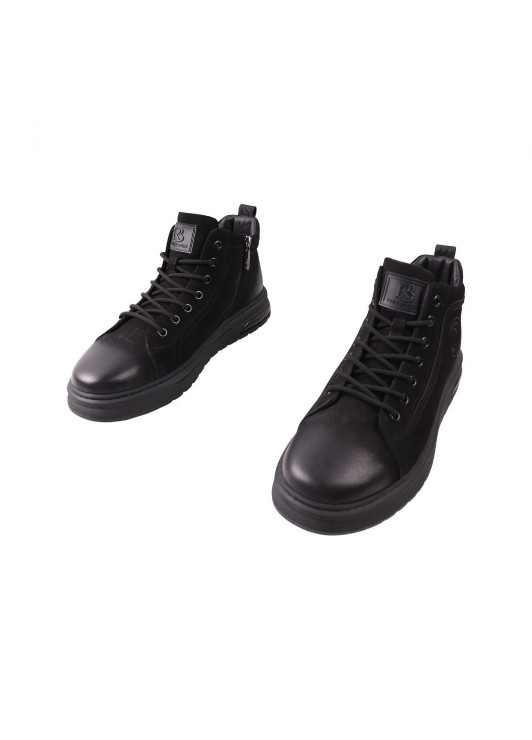 Черные ботинки мужские черные натуральный нубук Berisstini
