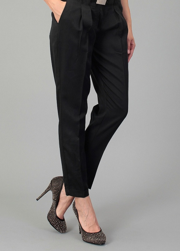 Черные классические демисезонные брюки Silvian Heach