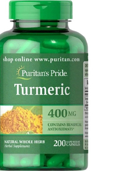 Puritan's Pride Turmeric 400 mg 200 Caps Puritans Pride (256722269)