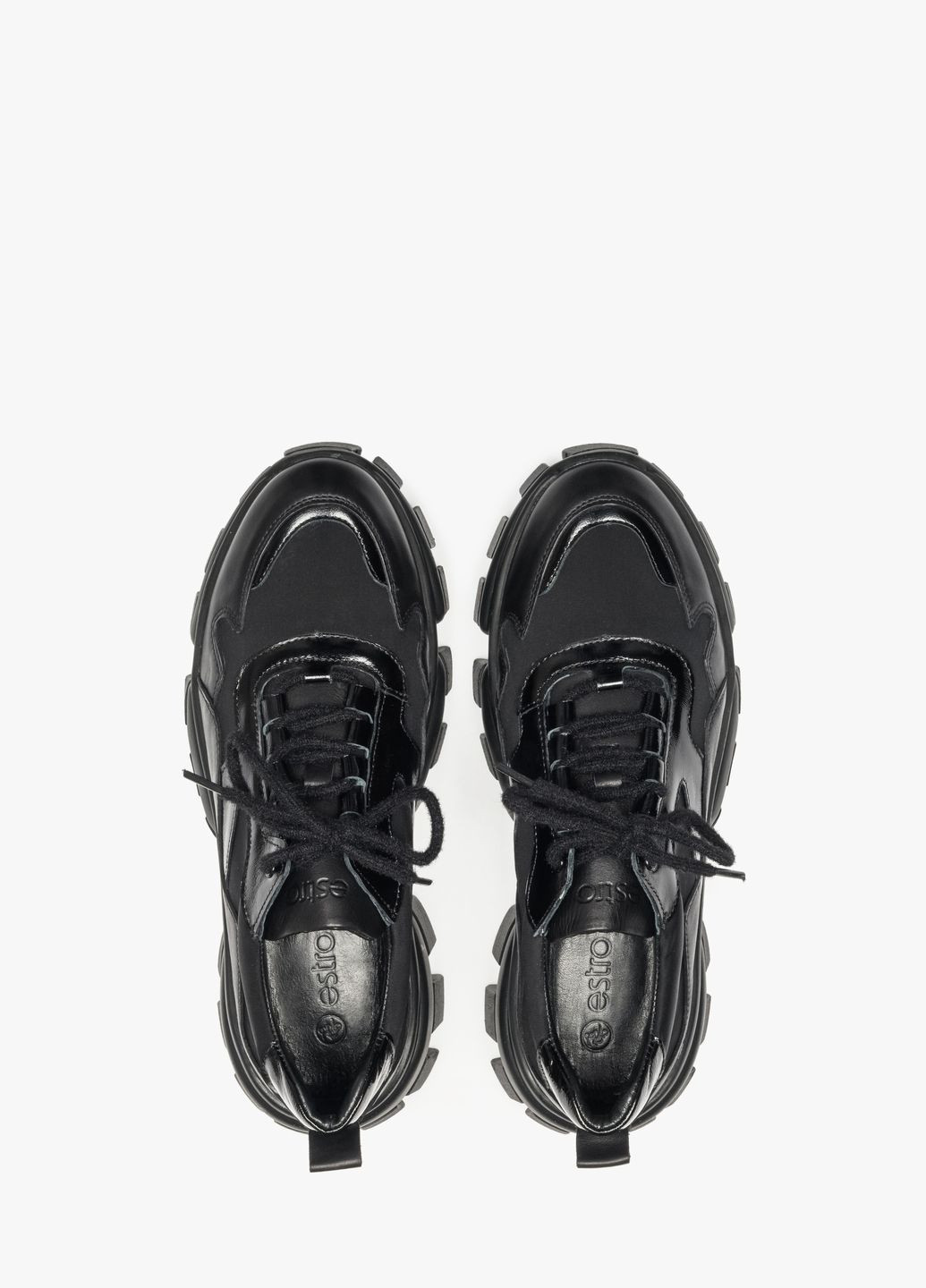 Черные демисезонные кроссовки, цвет черный Estro