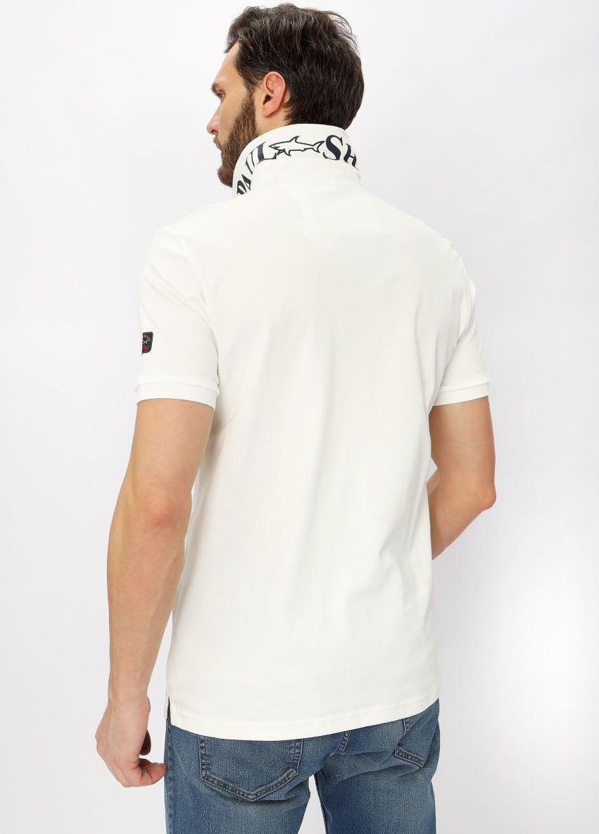 Белая футболка-поло мужское для мужчин Paul & Shark