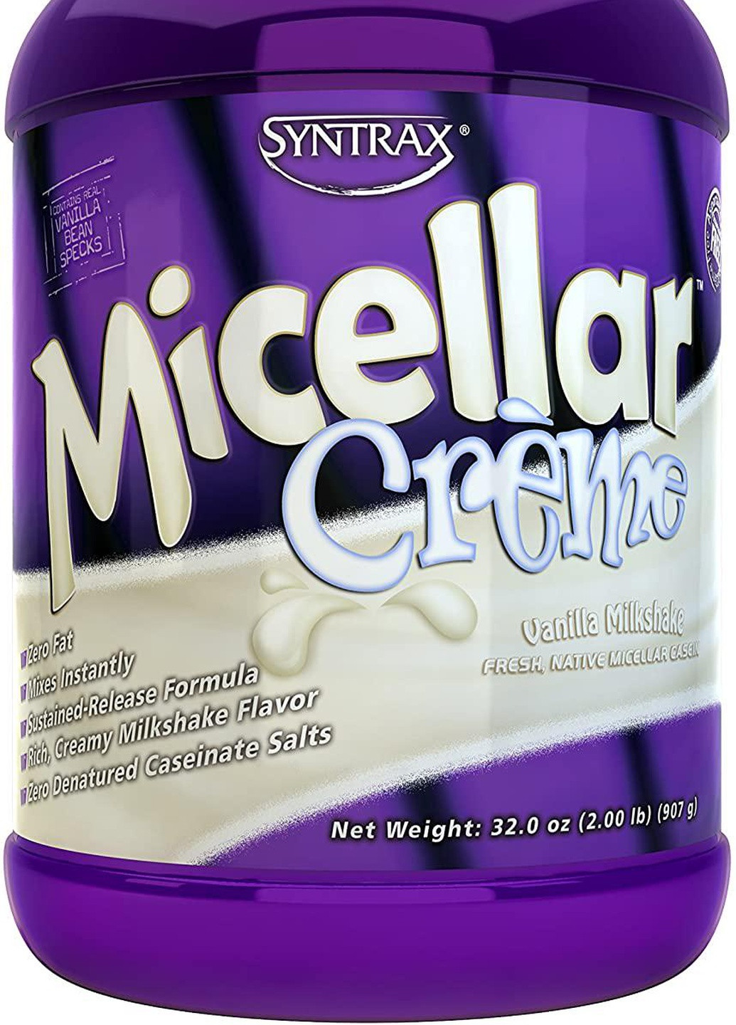 Протеин Казеин Micellar Crème 907 g (Vanilla Milkshake) Syntrax (258966717)