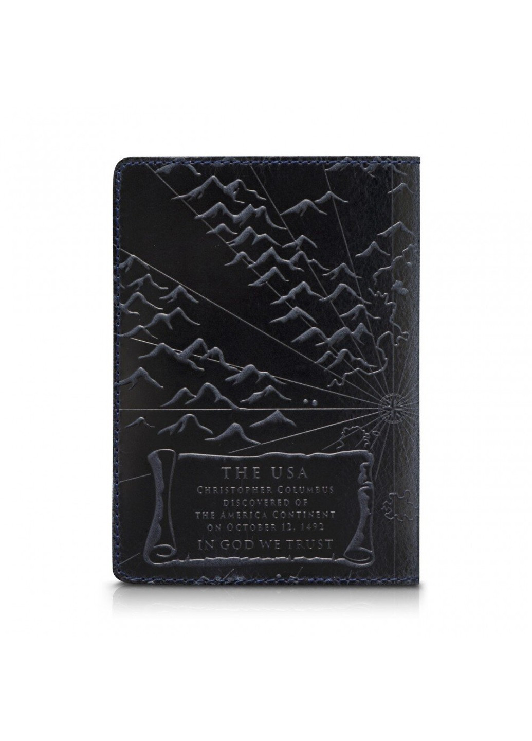 Кожаная обложка на паспорт HiArt PC-01 Discoveries черная Черный Hi Art (268371507)