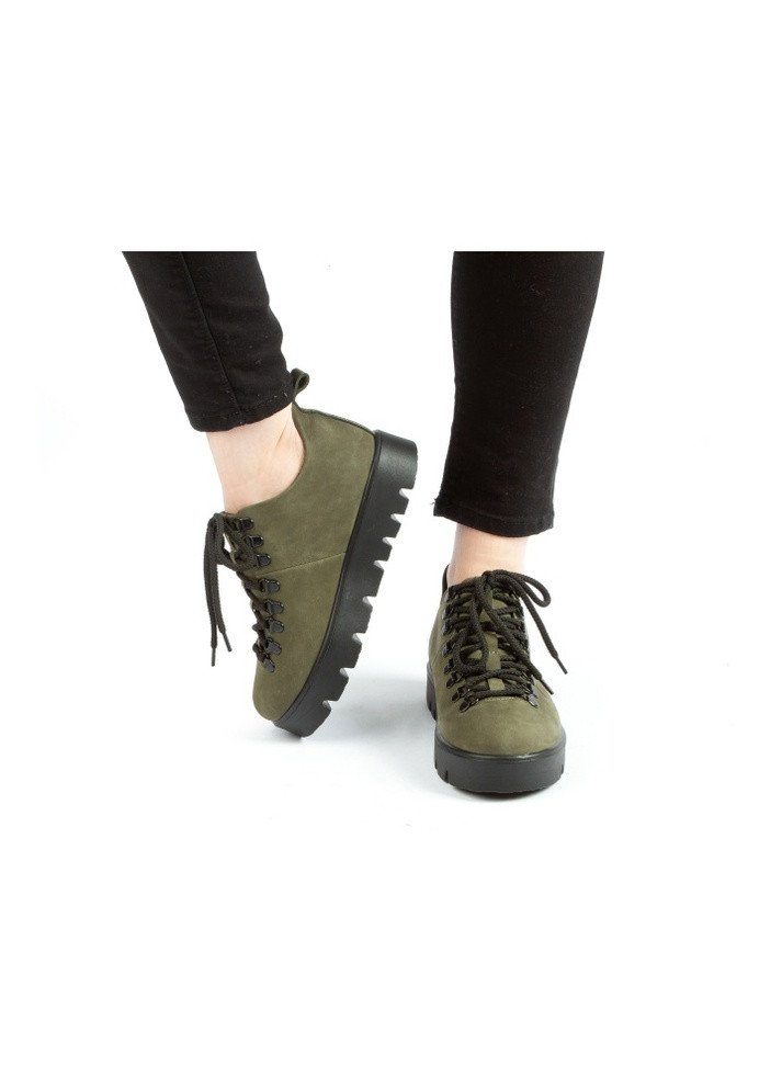 Туфлі жіночі демісезонні Agata з нубука хакі Oldcom cia (257515014)
