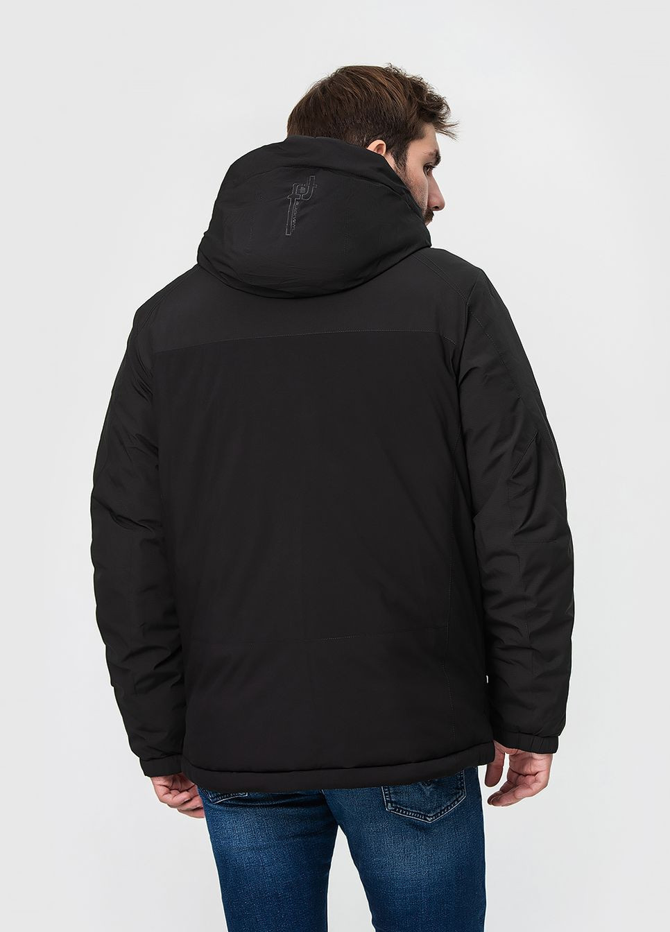Черная летняя стильная мужская куртка модель Black Vinyl 23-1713