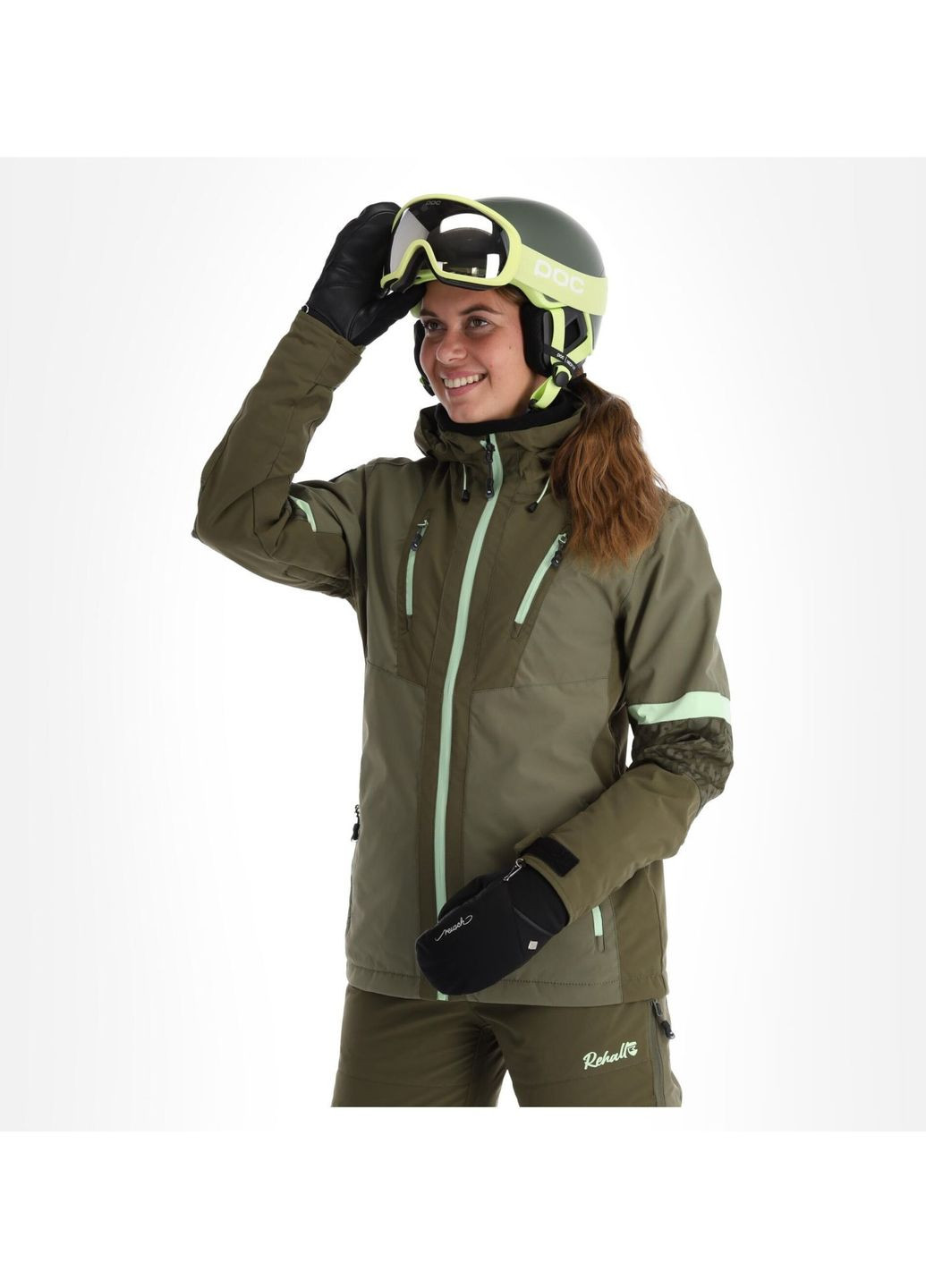 Зимняя лыжная куртка Rehall evy-r dusty olive (268743262)