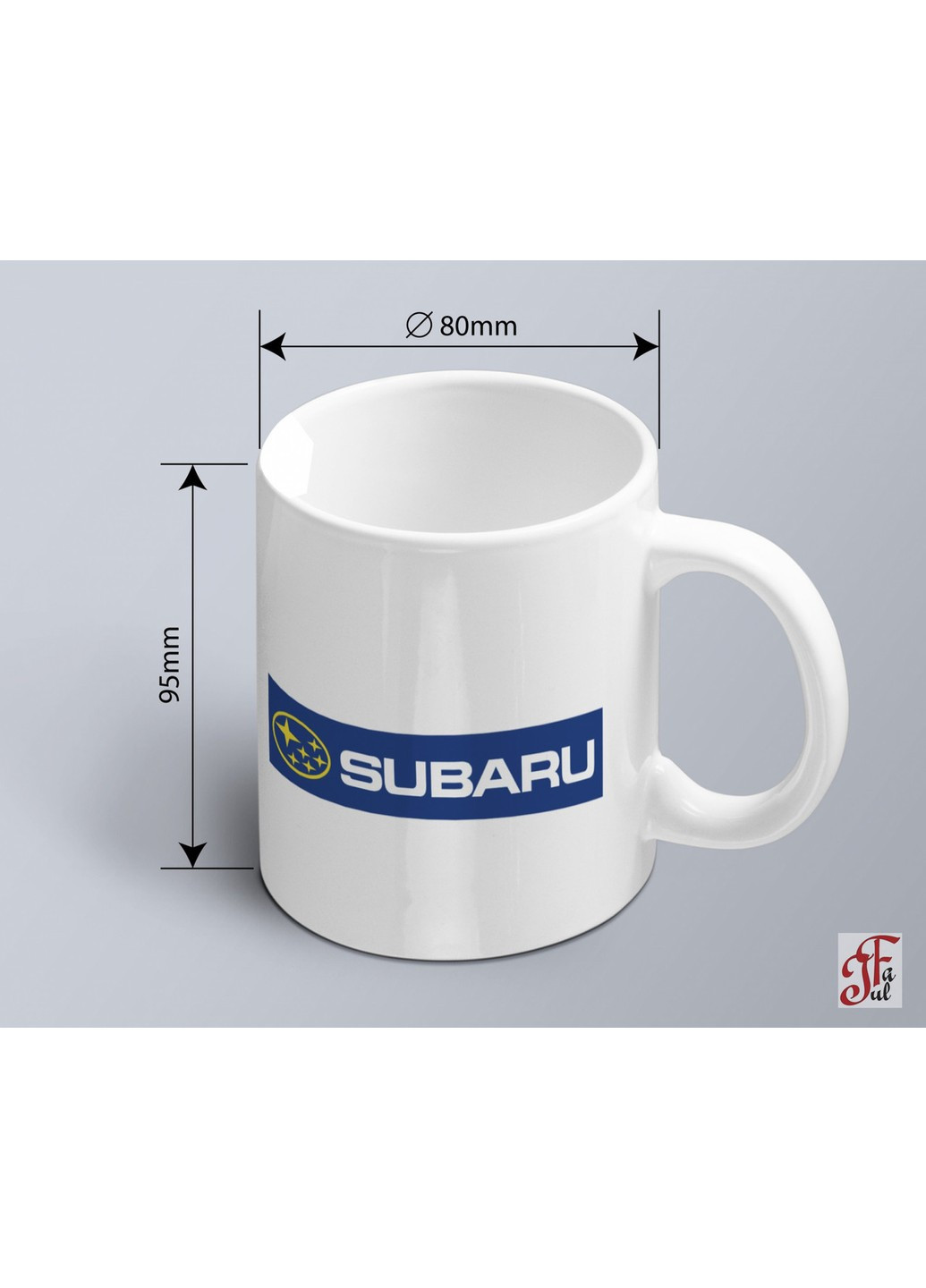 Чашка з принтом авто логотип Subaru / Субару ЗаСвіт (261255615)