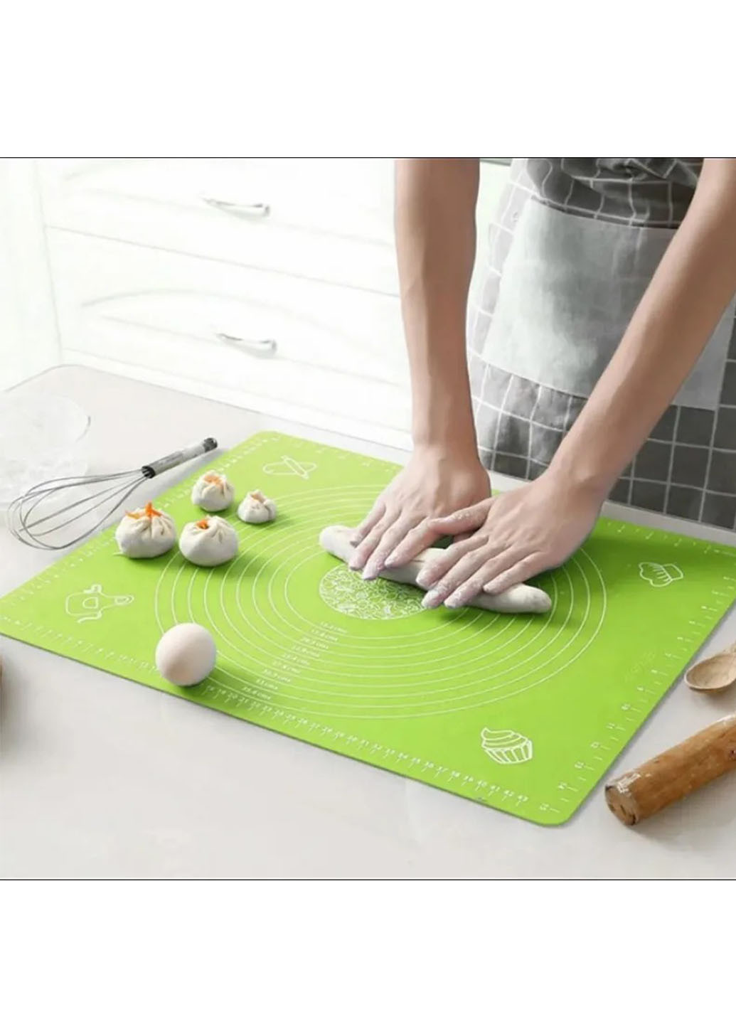 Силіконовий килимок Kamille для розкачування та випічки тіста з розміткою 35*45 см Good Idea (270937588)