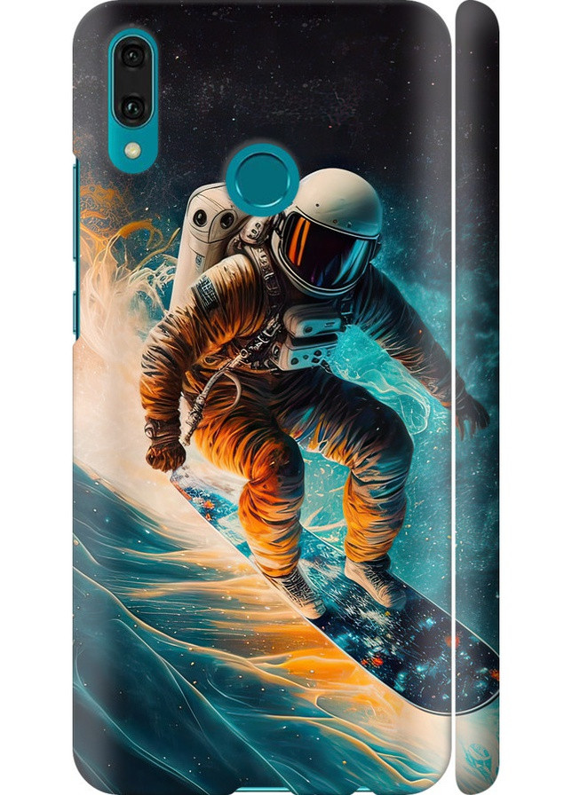 3D пластиковый матовый чехол 'Сноубордист' для Endorphone Huawei Y9 2019 (258087566)