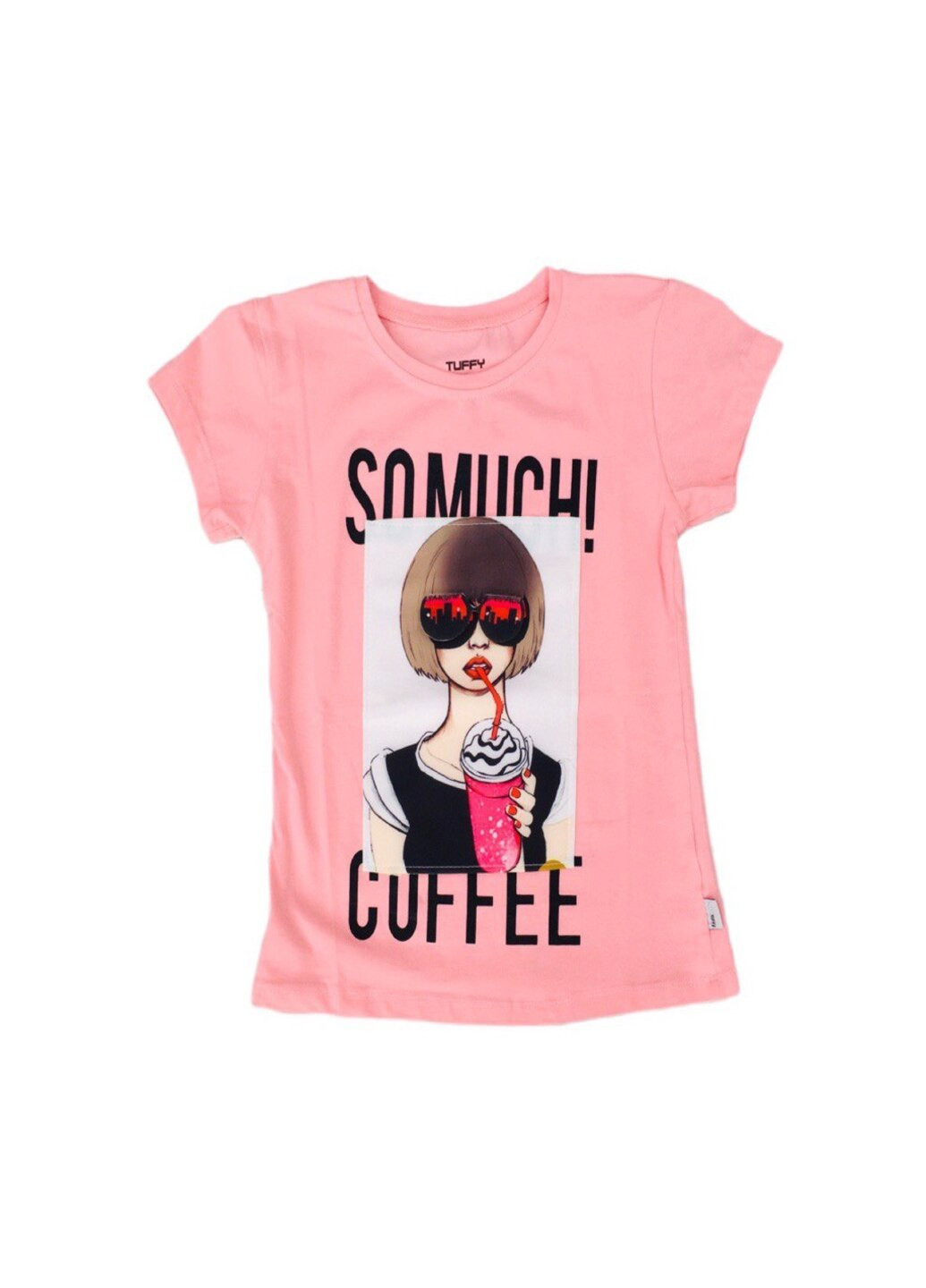 Розовая футболка для девочки Tuffy