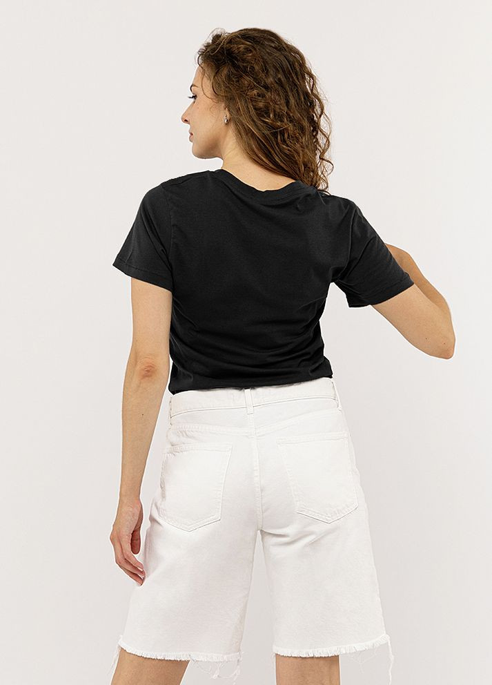 Женская вышиванка с коротким рукавом. цвет черный ЦБ-00224749 Yuki (260355875)