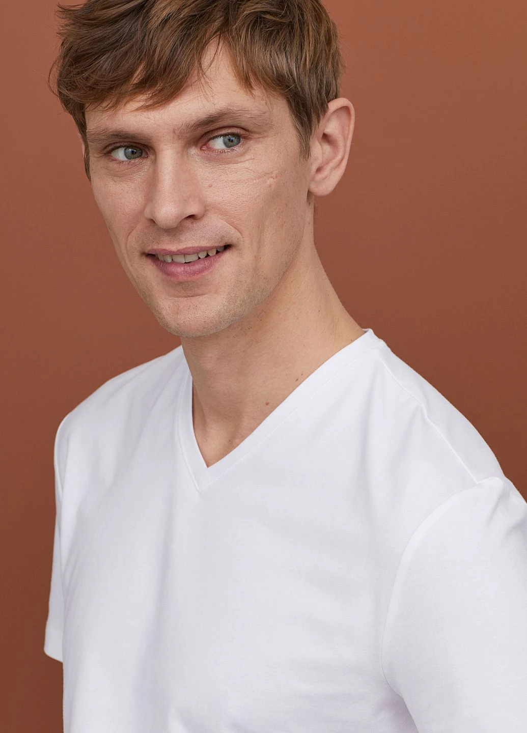 Біла футболка basic,білий, H&M