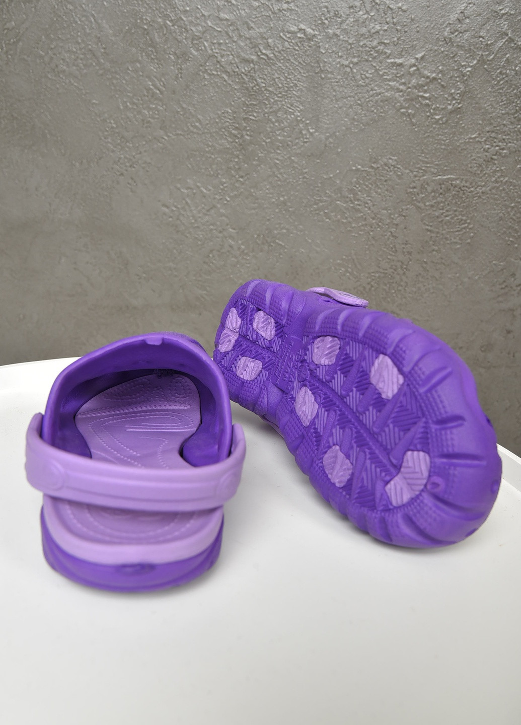 Кроксы детские для мальчика фиолетового цвета Let's Shop (258319419)