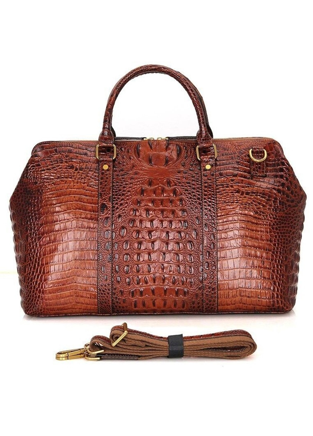 Дорожная кожаная сумка 14397 Коричневый Vintage (271813515)