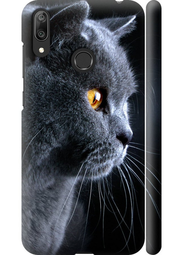3D пластиковий матовий чохол 'Гарний кіт' для Endorphone Huawei Y7 2019 (257952698)