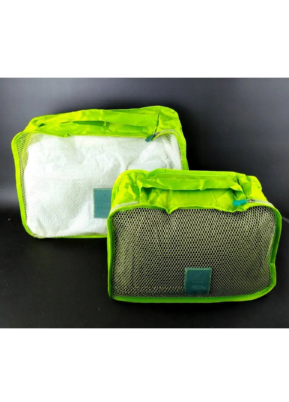 Набір компактних дорожніх органайзерів для подорожей зберігання речей одягу білизни косметики 6 шт (475130-Prob) Зелений Unbranded (262290833)