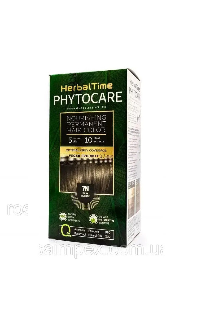 Фарба для волосся безаміачна Phytocare №7N Темно-русявий 125 мл Herbal Time (258590275)