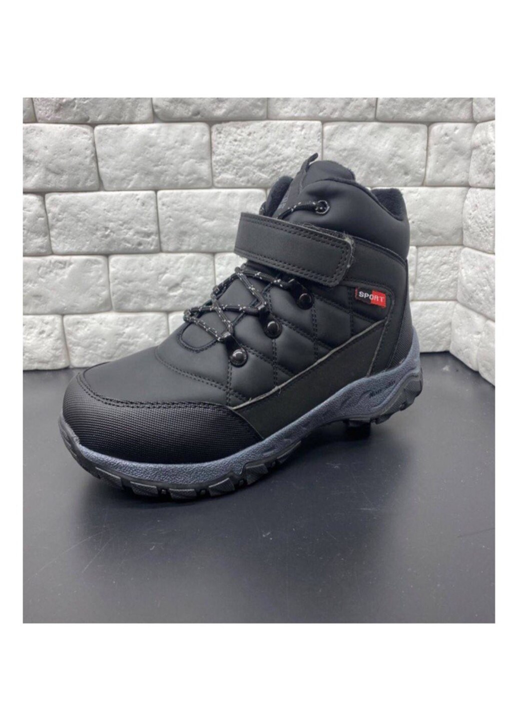 Черные зимние ботинки для мальчика зима Jong Golf
