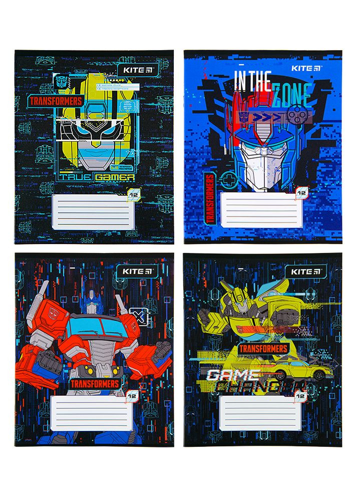 Тетрадь в косу линию 12 листов Transformers цвет разноцветный ЦБ-00197346 Kite (260529423)
