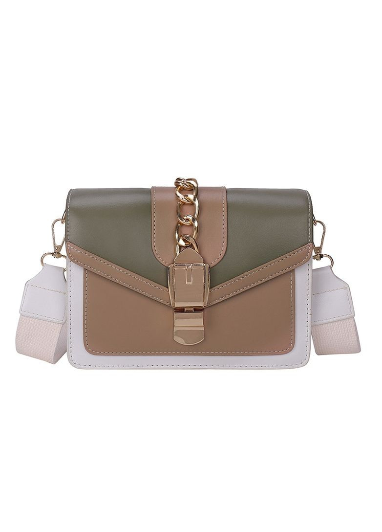 Женская классическая сумка 10185 кросс-боди хаки оливковая зеленая No Brand (262973195)