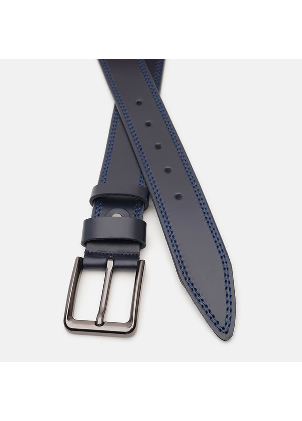 Мужской кожаный ремень V1115FX56-navy Borsa Leather (266143875)