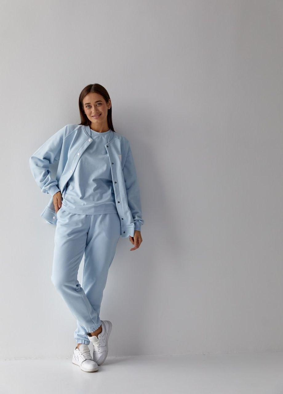 Жіночий костюм худі+джогери колір світло-блакитний р.L 441448 New Trend (263133676)