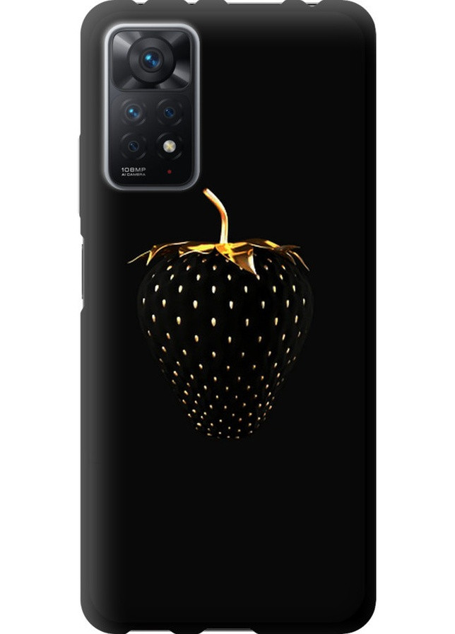 TPU чорний чохол 'Чорна полуниця' для Endorphone Xiaomi Redmi Note 11 Pro (257880203)