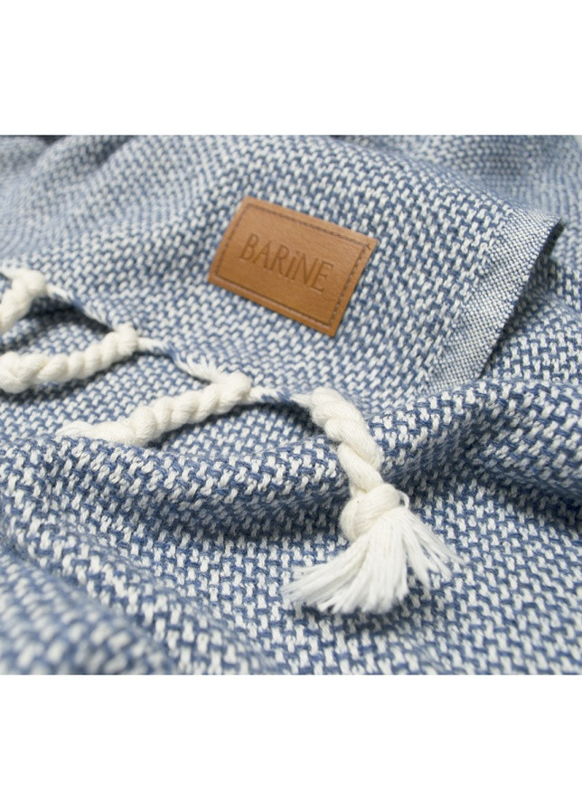 Плед-накидка - Wool Basket indigo синий 120*175 Barine (258427003)