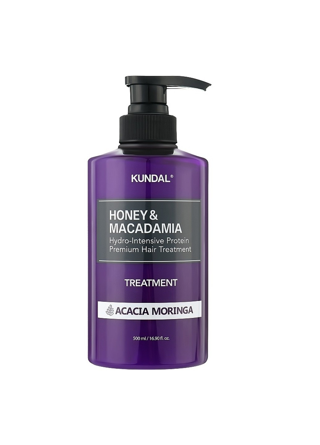 Поживний кондиціонер з медом та олією макадамії Honey & Macadamia Protein Hair Treatment Acacia Moringa 500 мл Kundal (258297635)