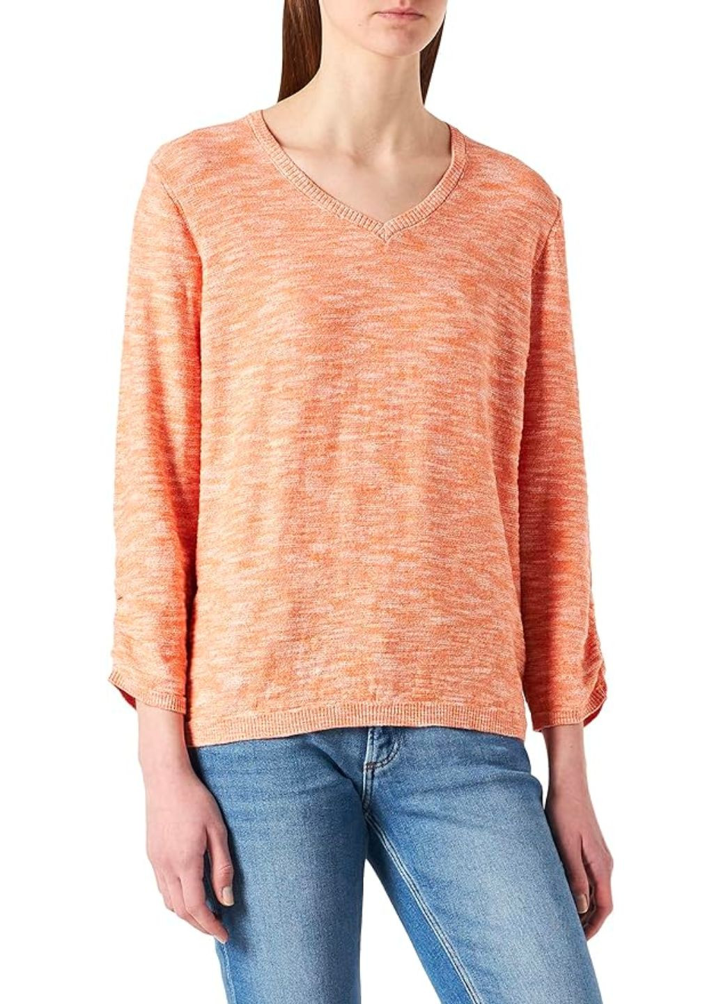 Пуловер женский весна-осень Оранжевый меланж Cecil (267579883)