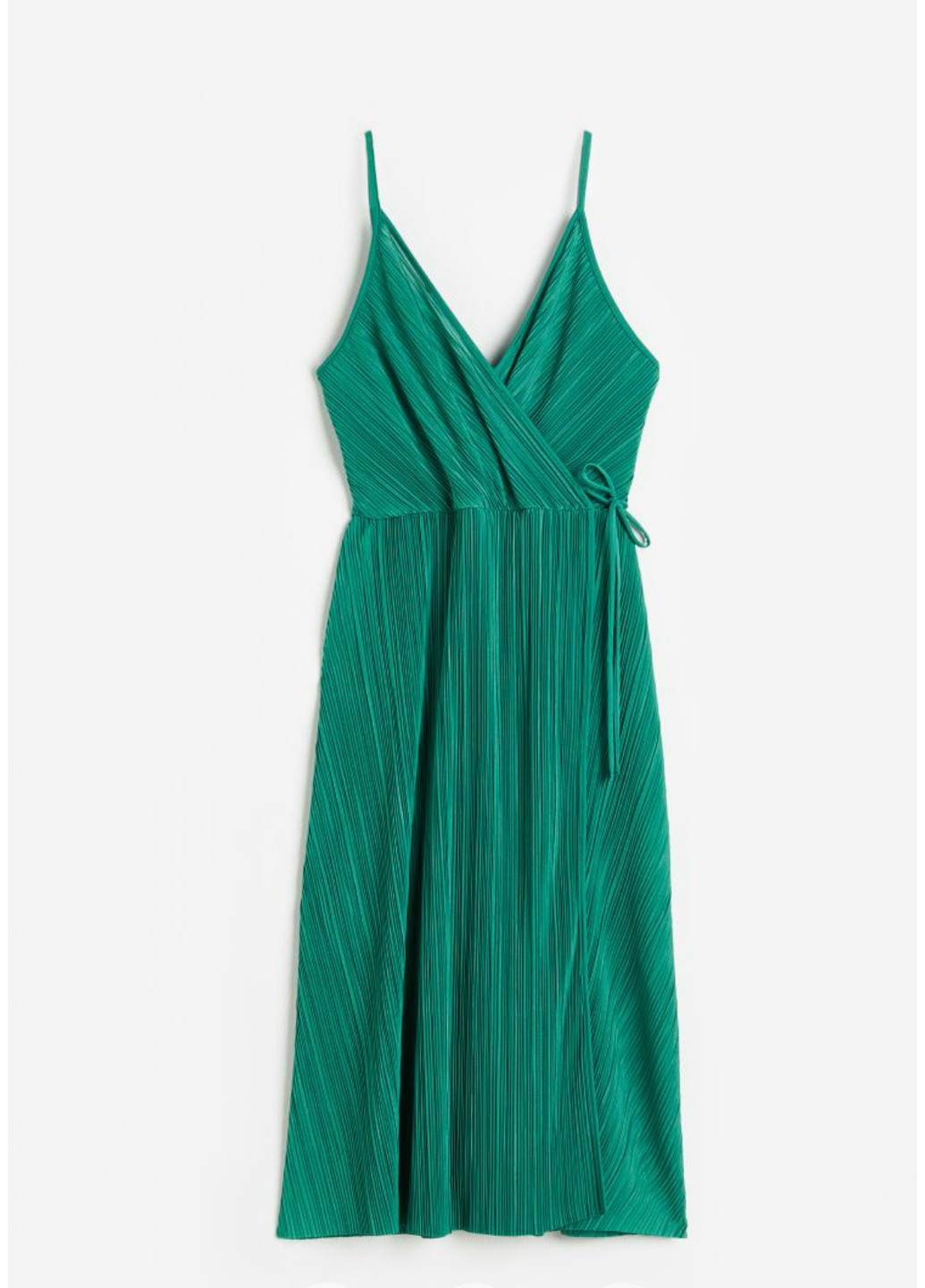 Зелена коктейльна жіноча плісирована сукня н&м (55863) xs зелена H&M