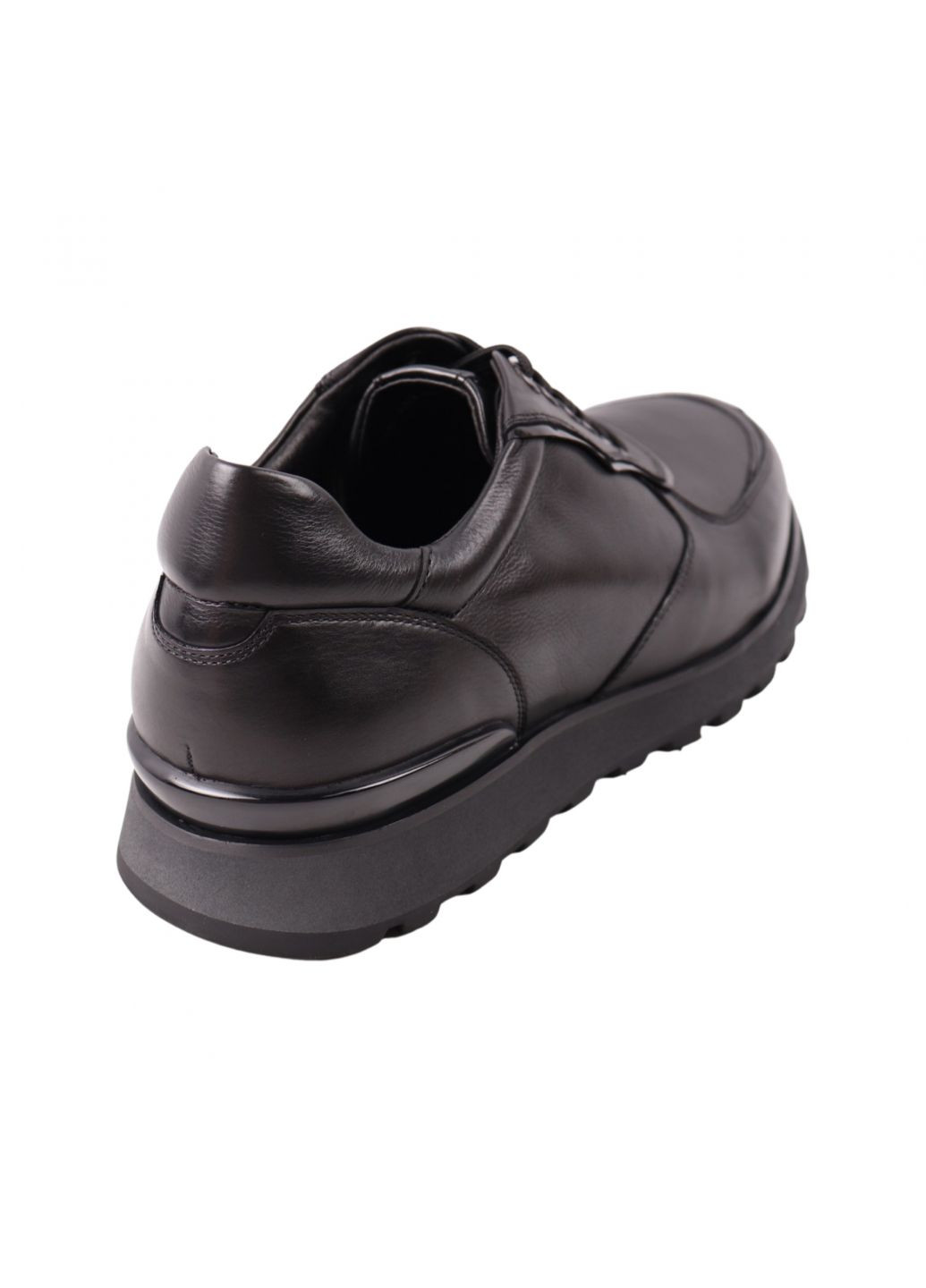 Черные кроссовки мужские черные натуральная кожа Clemento 56-23DTS