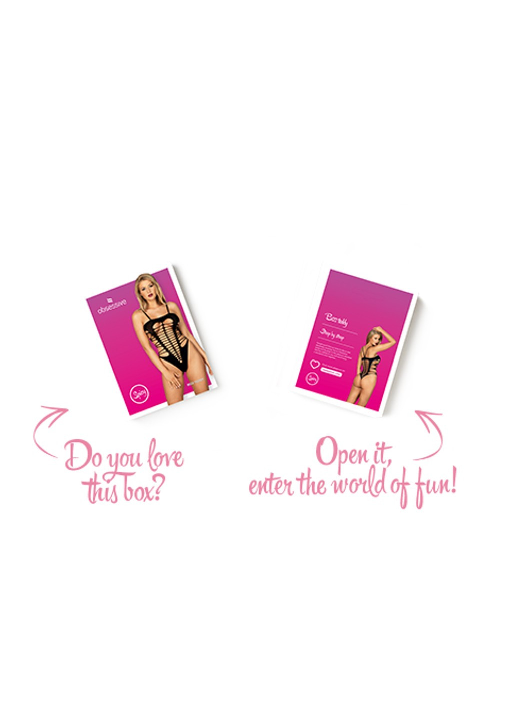 Бодистокинг с поперечными вырезами B122 teddy S/M/L, черный Obsessive (271991827)