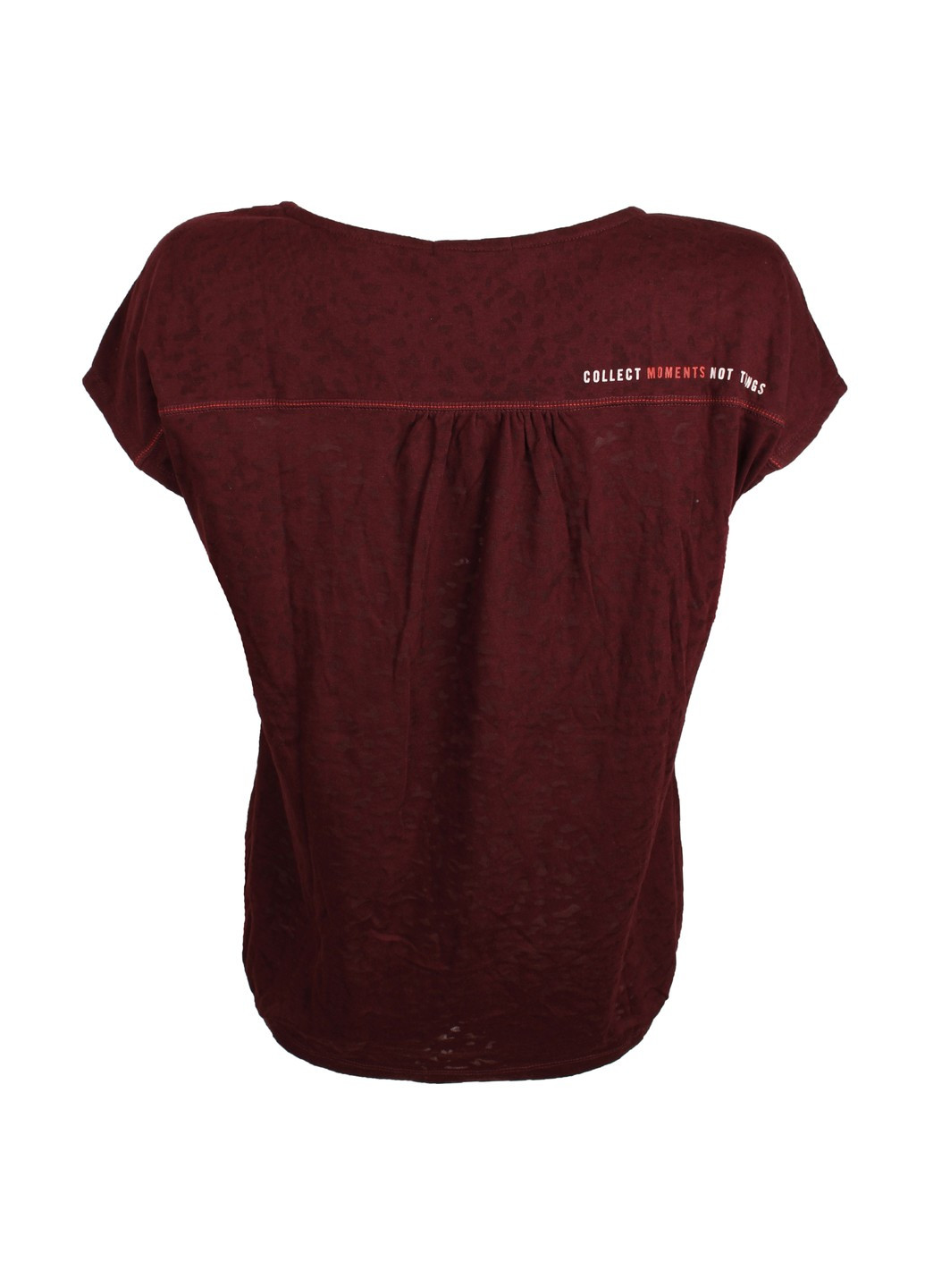 Бордовая летняя футболка женская Cecil
