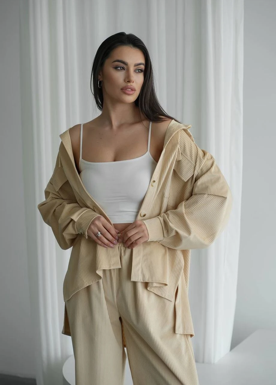 Жіночий костюм двійка Вельвет No Brand (276838515)