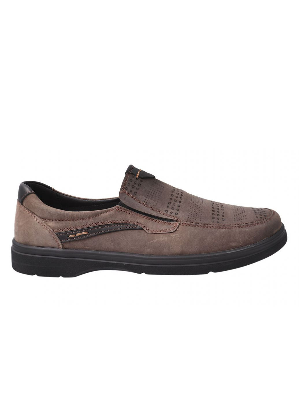 Туфлі чоловічі з натуральної шкіри (нубук), на низькому ходу, колір Визон, Vadrus 330-21dtc (257438386)