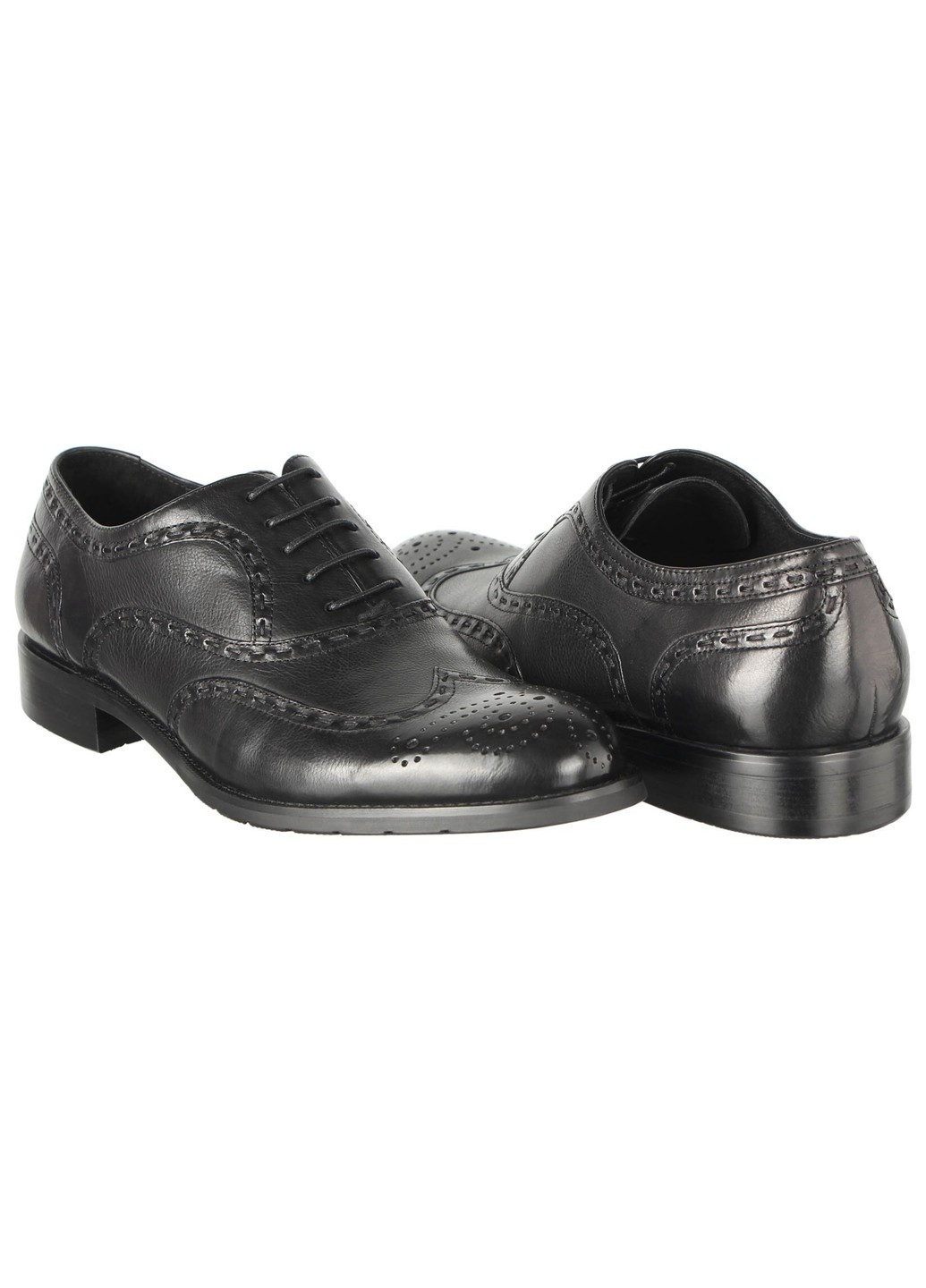 Черные мужские классические туфли 208020 Cosottinni на шнурках
