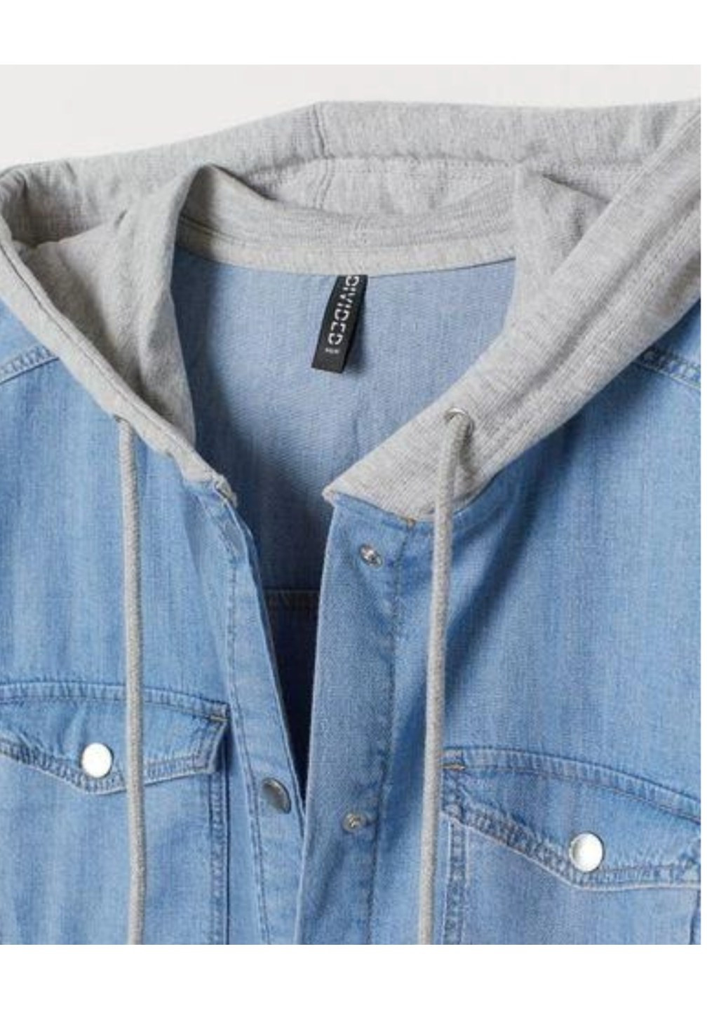 Женская джинсовая рубашка Н&М (56024) XXS Синяя H&M (260395432)