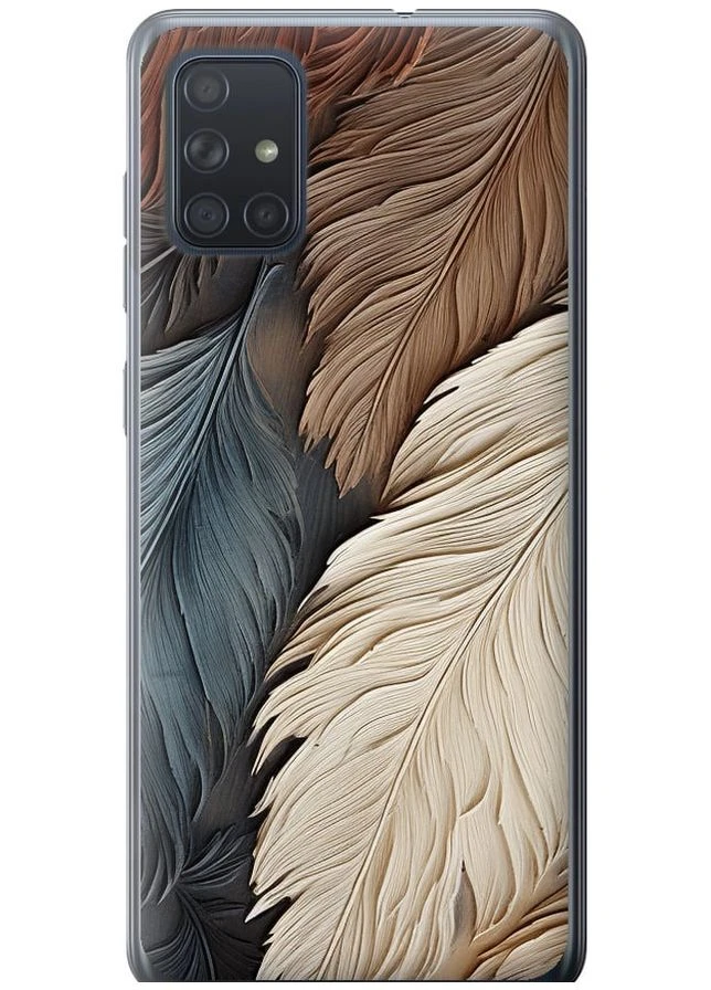 Силіконовий чохол 'Листя в стилі бохо' для Endorphone Samsung Galaxy A71 2020 A715F (265398525)