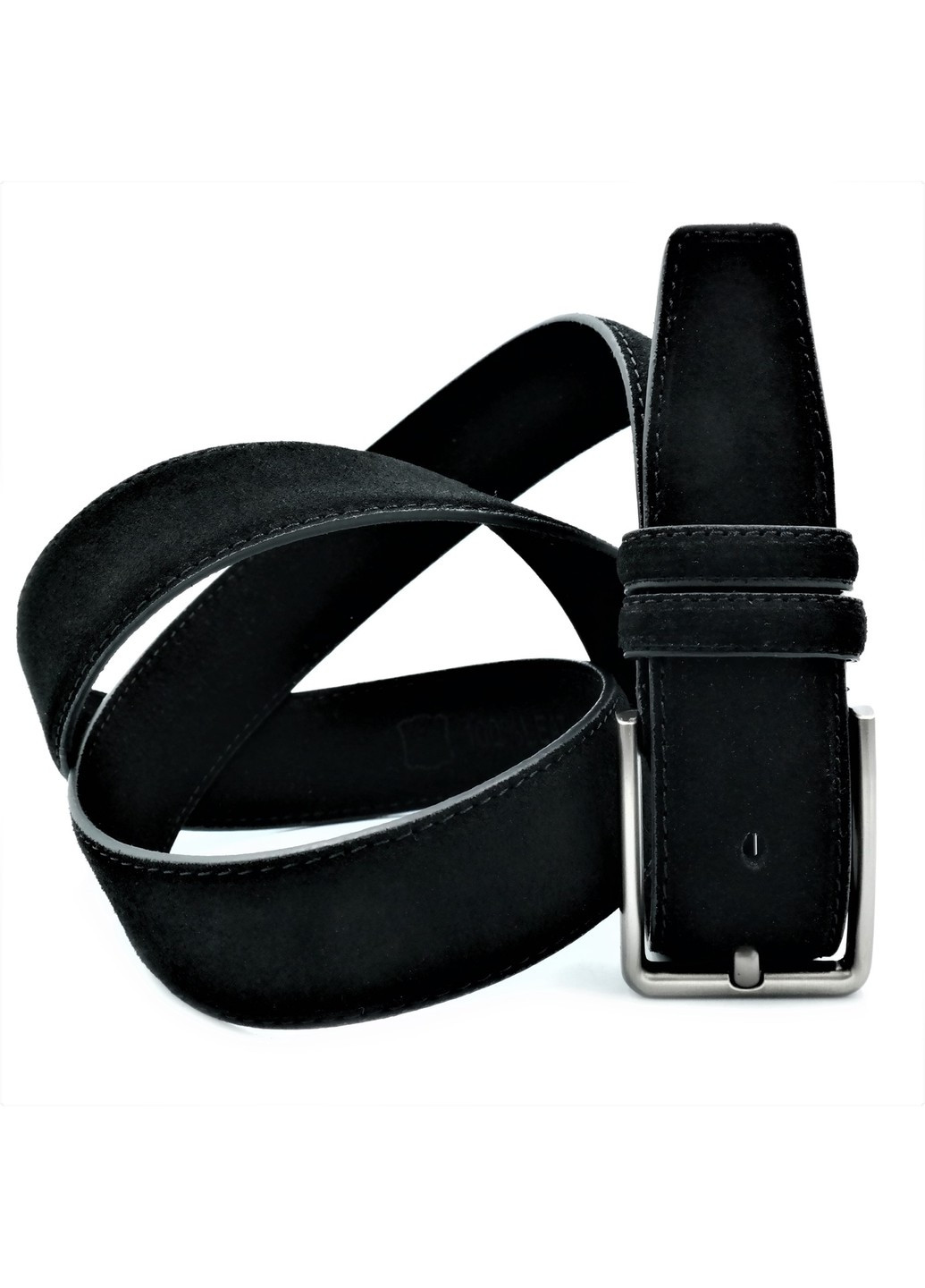 Чоловічий замшевий ремінь nwm-4zmsh-0001 110-125 см Чорний (nwm-4zmsh-0001) Le-Mon (272596543)