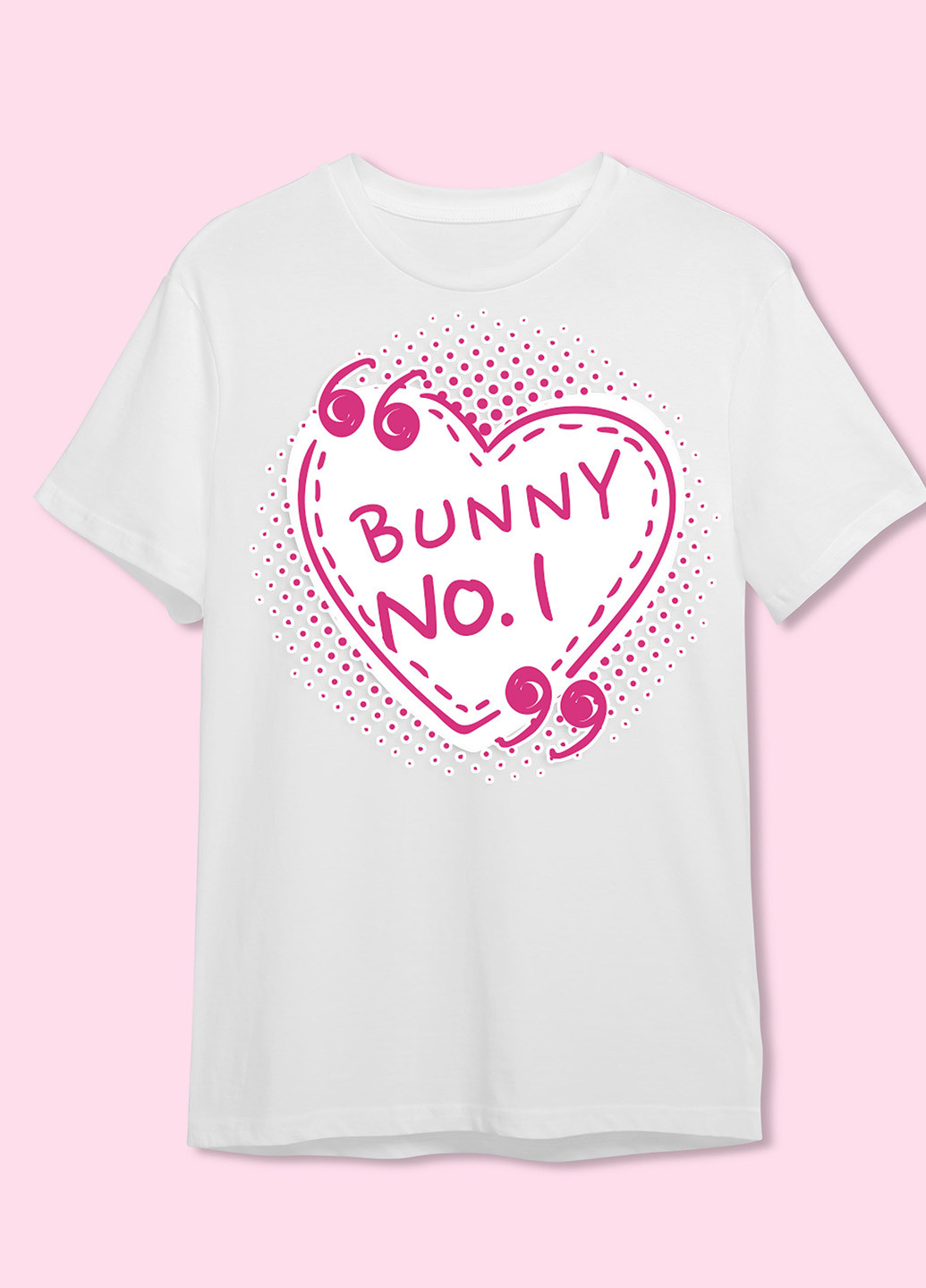 Белая футболка белая "bunny №1" Lady Bunny