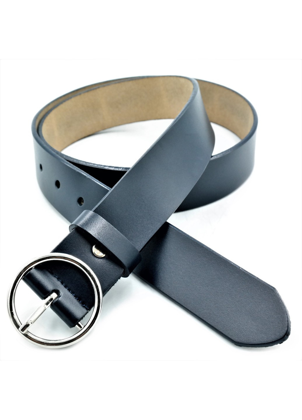 Кожаный женский ремень Weatro Синий koz-zh35-kit-043 Le-Mon (272596363)