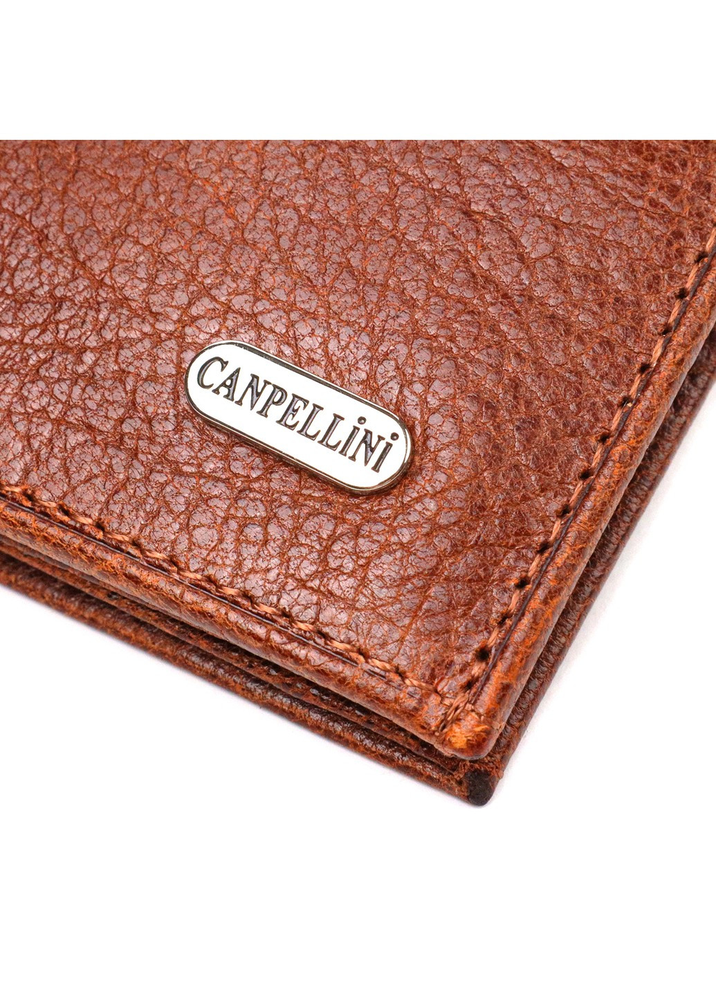 Цікавий компактний гаманець для чоловіків із натуральної шкіри флотар 21874 Коричневий Canpellini (259829975)