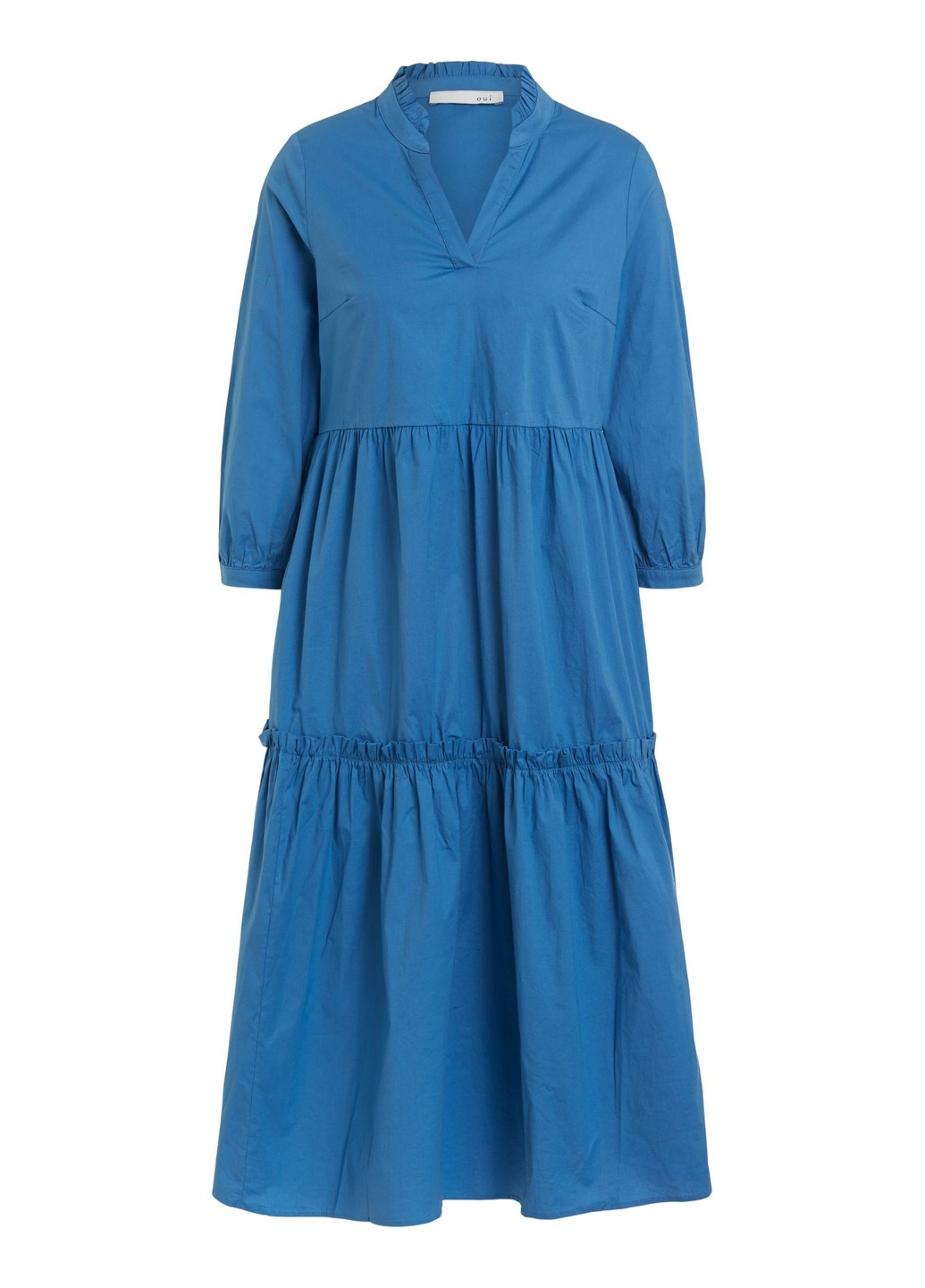 Синее кэжуал женское платье синий оверсайз Oui