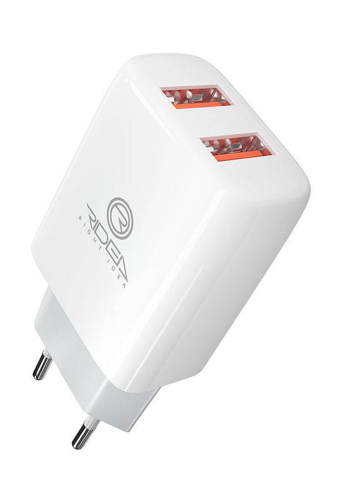 Мережевий зарядний пристрій Ridea RW-21011 Element Duo 2.1 A 10.5W Білий No Brand (269903709)