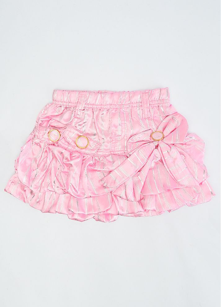 Розовая пляжный однотонная юбка Let's Shop клешированная