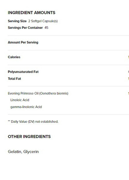 Women's Evening Primrose Oil 500 mg 90 Caps GNC (256725022)